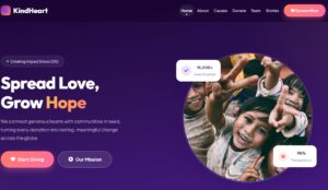 kindheart · charity & donation foundation website